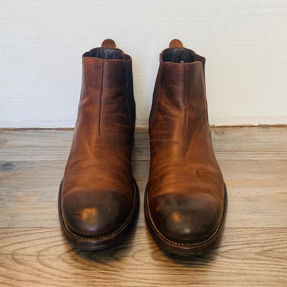Wolverine 1000 Mile Montague, Mens Chelsea Brown Leather Boots, 8.5 D.